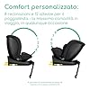 Bebeconfort RevolveFix Plus 360 i-Size, Girevole 360 Gradi, Seggiolino Auto 0-36 Kg, 0-12 Anni, ISOFIX, Seggiolino Reclinabile 8 Posizioni, 12 Posizioni Poggiatesta, Tessuti Traspiranti, Nero Completo