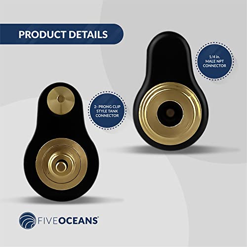 Five Oceans Fo4408 Brass 1/4 Inches Npt Male Fuel Connector 2-Prong, For Original All Yamaha And Mercury Fuel Tank Connection Up To 1998 #TOP2