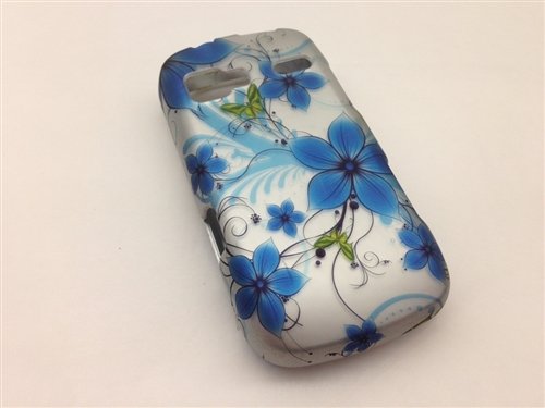 Blue Sakura Rubberized Cover for LG Rumor Reflex LN272