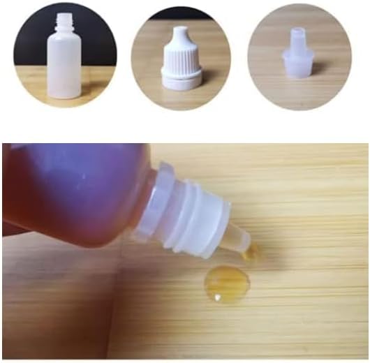 10Pcs Plastic Empty Eye Liquid Dropper Bottles Portable Eye Liquid Dropper Small Plastic Refillable Containers with Screw Cap and Plug