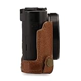 MegaGear MG1436 Ever Ready Genuine Leather Camera Case compatible with Panasonic Lumix DMC-TZ100, DC-TZ200, Brown - Image 6