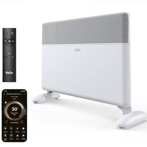 Ballu Infrarotheizung Standgerät & Wandmontage 2000W Elektrische Heizung Energiesparend mit Smart Thermostat WLAN App & Alexa Leise Konvektor Heizung mit Fernbedienung & ECO Modus Timer (Weiß)