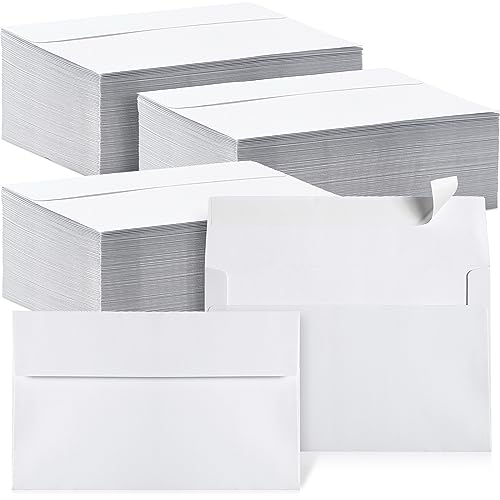 Fainne 800 Pcs White Envelopes Self Adhesive Printable Envelope Bulk for Invitation, Wedding, Baby Shower, Photography, Thank Note, Postcard, Greeting Card, Mailing, Graduation (A9 5.75 x 8.75 Inch)
