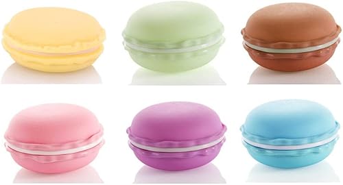 Estuche colorido de macarrón, caja de almacenamiento de joyas de macarrón, caja de almacenamiento portátil de viaje para dulces, macarrón, caja de
