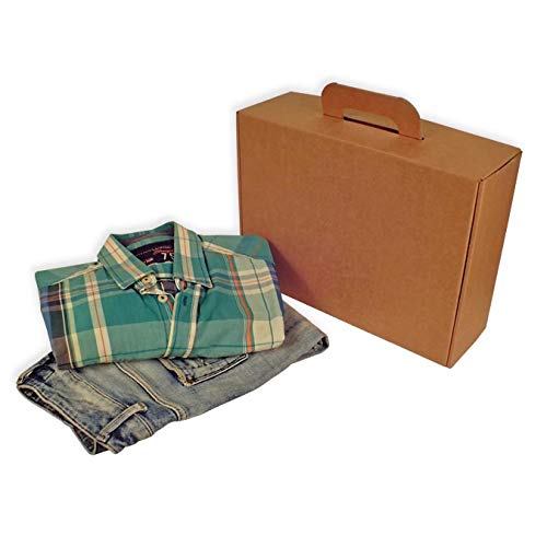 Pack 25 Cajas maletín de 350x118x255mm. con asa para envíos y transporte. Alta protección.