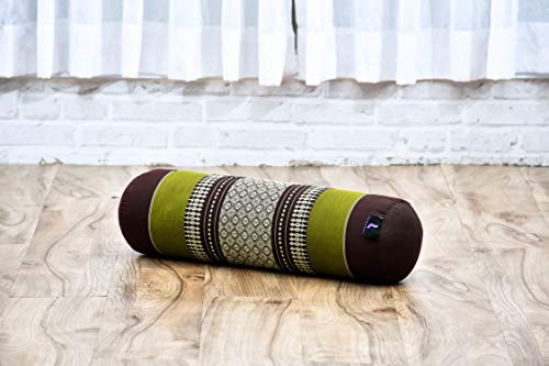 Image of Leewadee Small Yoga Bolster - Shape-Retaining Cervical Neck Roll, Tube Pillow for Comfortable Reading, Kapok Filling, 22 x 6 x 6 inches
