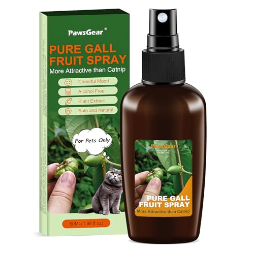 PawsGear Catnip Spray with Silvervine Fruit,More Appealing Than Catnip Spray,Cat Scratch Spray for Outdoor Training,Fits All Cats,50ml/1.69fl oz