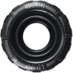 KONG Pneus - Jouet en caoutchouc durable et distributeur de gâteries pour les mangeoires électriques - Pour chiens moyens/grands