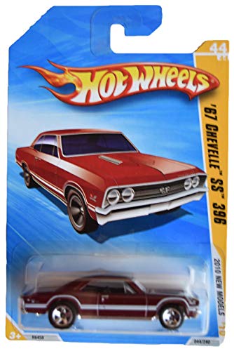 Voiture Hot Wheels '67 Chevelle SS 396 rouge en métal solide pour remplacer les jouets cassés