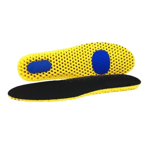 Plantillas de espuma viscoelástica desodorante transpirable amortiguación correr Para hombres y mujeres(Black,25cm EU35-38)