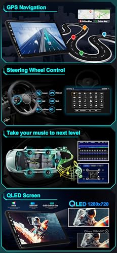 Autoradio Android de 9" para evitar cables molestos en el coche Hyundai I40 con inicio rápido 6