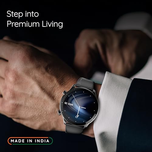 Image of Pebble Cosmos Luxe 3 | 1.43 inch Amoled Display | BT Calling Smart Watch for Men | Health Suite | Multiple Watch Faces