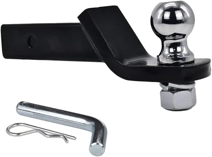Trailer Hitch Ball Mount with 2Inch Ball & Hitch Pin/Drop