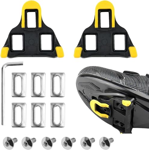 GAIVEK 2 Pcs Bike Cleats 6 Degree Float Compatible with Shimano Cleats, Cycling Pedals Cleat for SPD-SL System Shoes Indoor Outdoor Road Bicycle Cleat Set