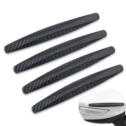 Image of WVGSXBO Car Door Edge Protectors 4 Pcs, Carbon Fiber Texture Self-Adhesive Anti-Scratch Bumper Guard Strips, 13.3 cm Universal PVC Door Edge Guards for Cars SUVs Vans Pickups, All Weather Protection
