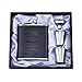 Juego De Petacas, Petacas, Petacas ClÁsicas Para Licor Con Copa De Vino Con Embudo, 7 Oz, 100 % A Prueba De Fugas, Petacas De Acero Inoxidable Para Licor, Para Regalo Del DÍa Del Padre, Misterio Negro