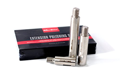 Maxshine Stainless Steel Rotary Extension Shaft Set, 50mm, 80mm, 120mm, fits 5/8" Backing