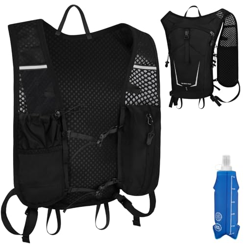 Alaoo Mochila Hidratación Ligero,Chaleco Running con500ml Bolsa Hidratación