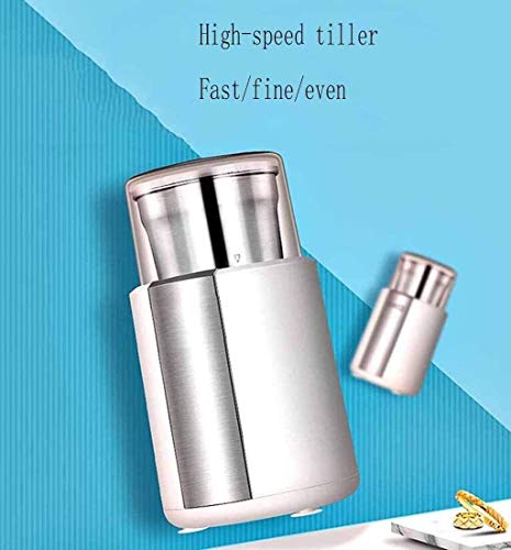 ZOUSHUAIDEDIAN Elektrische Kaffeemühle, Kaffeebohnenmühle mit Edelstahlklinge, leistungsstarke elektrische Mühlen for… – Bild 4