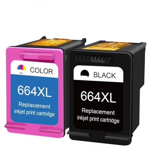 VortexLumen 664 XL 664XL Cartucho de Tinta de Color remanufacturado Paquete de 4 compatibles con de DeskJet Ink Advantage 1115 2675(664xl 1bk 1color)
