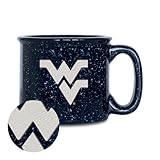 Rico Industries NCAA West Virginia Mountaineers Speckle 12oz Laser Engraved Campfire Mug