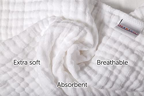 MAKIAN Muslin Nappies Pack of 10, 35 x 50 cm, Oeko-Tex® Standard 100 Certified Premium Quality - Image 2