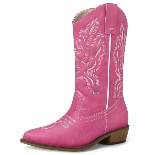 Pink Metallic Cowboy Boots