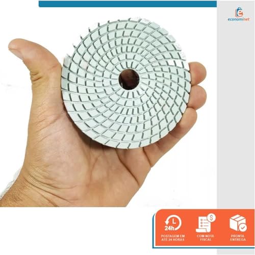 Kit 5 Disco de Lixa Diamantado Polimento Fecho Aderente 100mm Grão 800 - Starfer