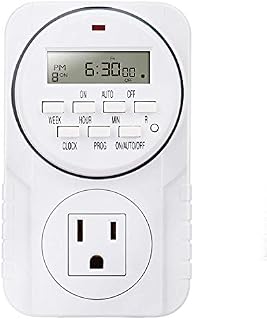 Smart Digital Programmable Outlet Timer, 7 Day Heavy Duty, with LCD Display