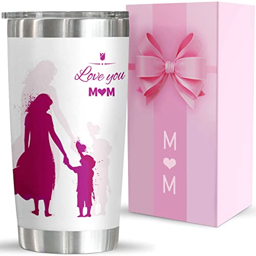 Mothers Day Gifts For Mom, New Mom, Mother In Law, Stepmom - Best Mom Gift Idea For Christmas Valentines Day, Birthday Gifts For Mom, Gifts For Mom From Daughter, Son - 20Oz Coffee Tumbler For Mom #TOP11