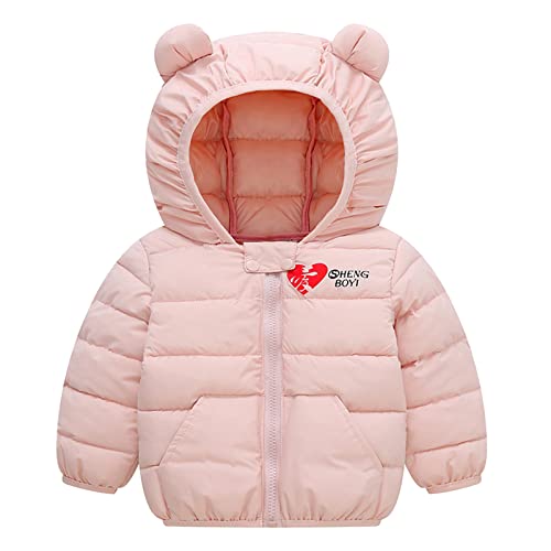 Winter Coats for Baby Girl Boy Kids Light Puffer Jacket With Hood Toddler Kids Winter Windproof Warm Outwear