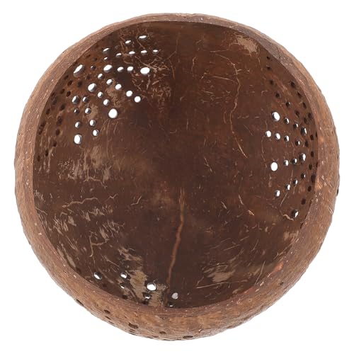 Unomor Hollow Coconut Shell Bowl Candle Jar Bulk Votive Candle Holder Decorative Storage Container Home Decor