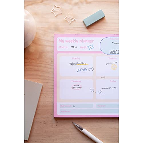 Erik BPSA40025 - Snoopy A4 bureaublad met dagelijkse, wekelijkse en maandelijkse kalender - Image 6