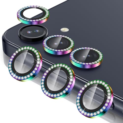 Casetego for Galaxy A16 5G Camera Lens Protector,9H Hardness,Scratch Resistant,Ultra-thin Tempered Glass,Metal Individual Camera Lens Cover for Samsung Galaxy A16 5G,Case Friendly,Shiny Colorful