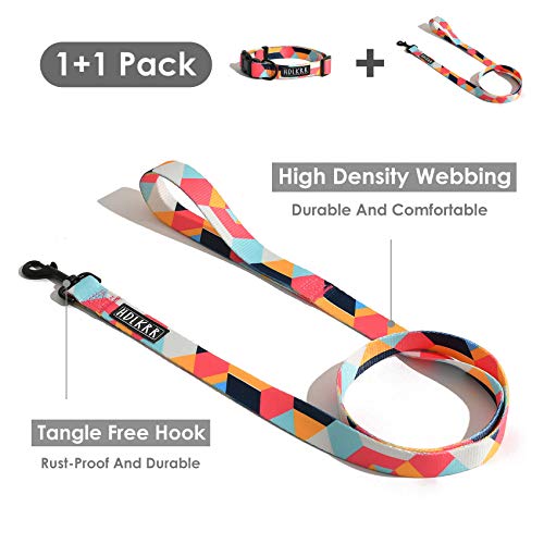 Dog Collars For Small Dogs, Super Soft Dog Collar And Leash Set, Adjustable Puppy Collar For Colorful, Matching Leash For Medium Dog And Cats(7-S) #TOP2