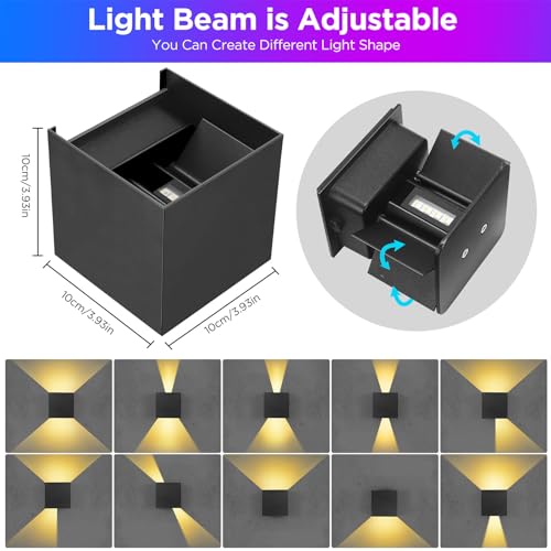 Applique Murale RGB 9W Dimmable avec App et Télécommande - 4