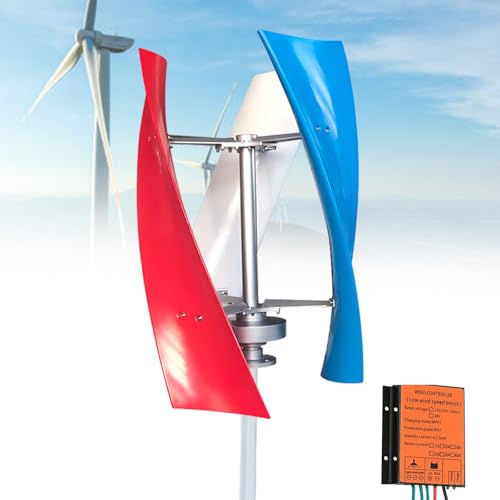 Pionowy generator wiatru z kontrolerem ładowania, generator energii elektrycznej, generator wiatru pionowy 6000 W, zestaw 12 V/24 V, generator wiatrowy o wysokiej wydajności