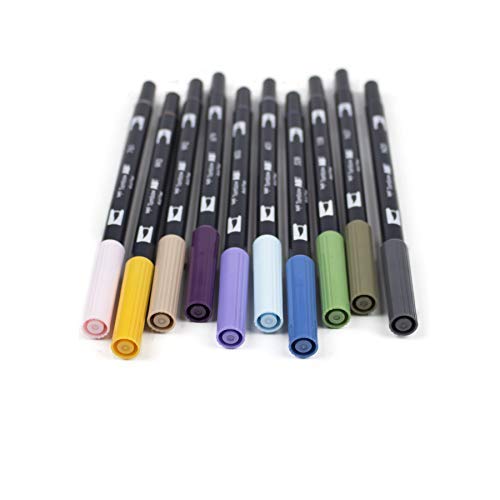 Tombow 56197 Dual Brush Pen Art Markers, Desert Flora, 10-Pack. Blendable, Brush And Fine Tip Markers #TOP4