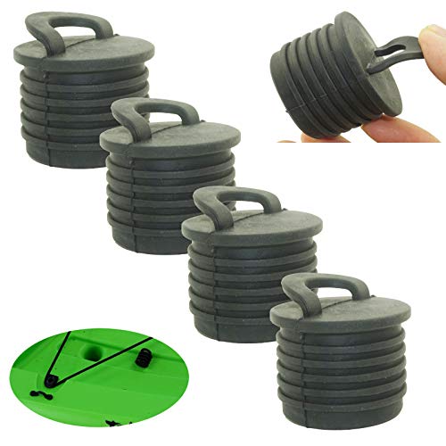 Pmsanzay Pack of 4, Kayak Marine Boat Scupper Stoppers Scupper Plugs bungs for Kayak Canoe Boat Drain Holes Bung Plugs Replacement Paddle Accessories