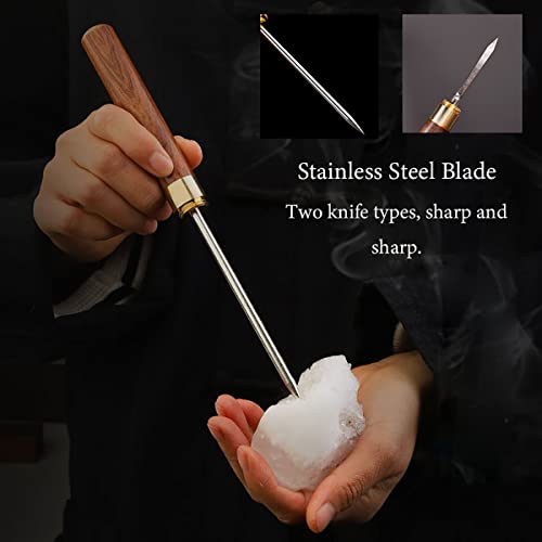 Ice Picks Set of 3 for Breaking Ice, Three Pronged Stainless Steel Ice Pick with Safety Wood Handle, Ice Crusher Tool Ideal for Bars, Bartender - Thumbnail 5