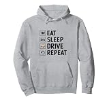 Eat Sleep Drive Repetir taxista taxi Sudadera con Capucha