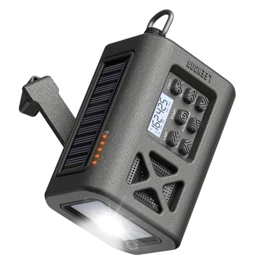 【2025 Newest】 Emergency Crank Weather Radio, NOAA/AM/FM Portable Solar ...