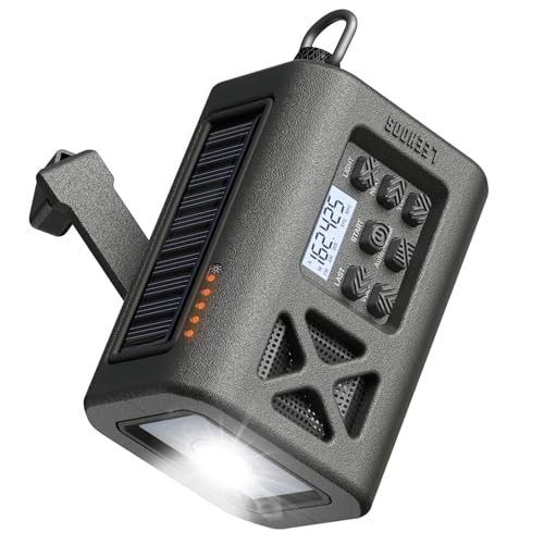 ?2025 Newest? Emergency Crank Weather Radio, NOAA/AM/FM Portable Solar Radio, USB Charged, Battery Powered, Hand Crank, SOS Alarm, Flashlight (Green)