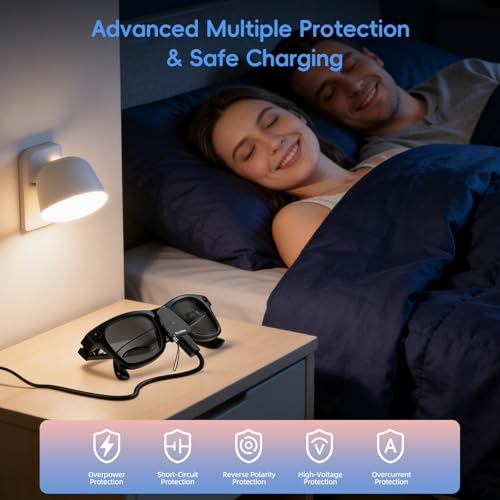 2Pack Charging Adapter for RayBan Meta Smart Glasses Charger (Gen1 & Gen2)