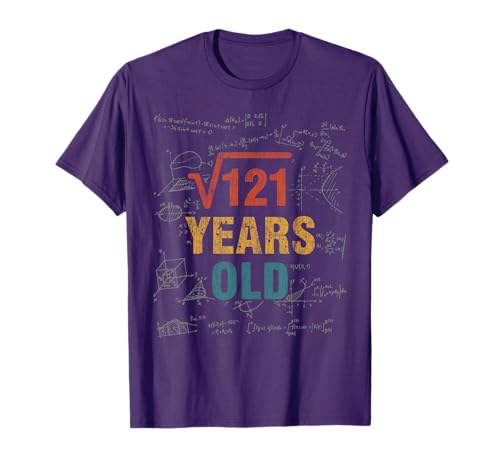 Math Lover 11th Birthday- Square Root of 121 - 11 Year Old T-Shirt