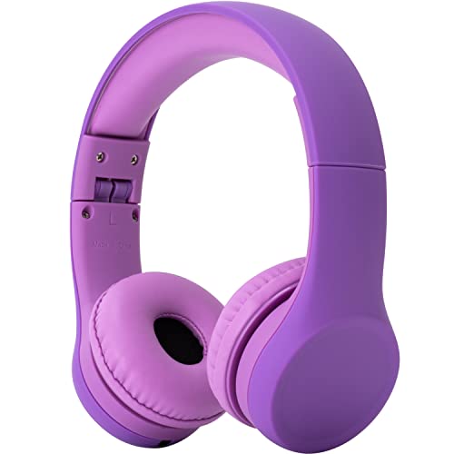 Image of Snug Play+ Kids Headphones - Volume Limited 93dB for Safe Listening - Foldable, Durable Headphones for Toddlers, Boys & Girls - Tangle-Free Cord - Ideal for Travel, School, Tablets - Purple