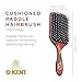 Kent LPB1 Large Paddle Cushioned Hair Brush - Grooming, Detangling, & Smoothing Floral Print - Best Everyday Brush For Medium to Long Hair