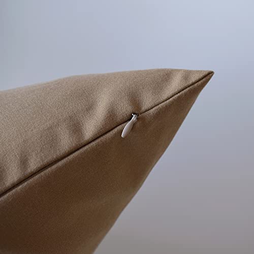 Hoplee Farmhouse Pillow Cover Cushion Cover With Buffalo Plaid, Solid Beige, Striped And Gingham Plaid Design 24X24 Inches,4 Pack #TOP6