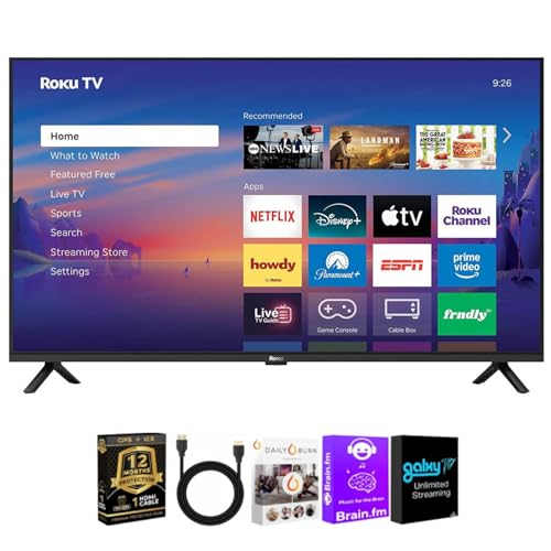 Roku 40 Inch Class Select Series 1080p Full HD Smart TV WiFi LED Display Voice Remote Streaming Apps Included HDMI Cable Streaming Bundle 12 Month CPS Warranty Television