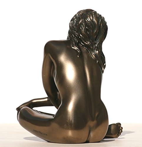 Figura femenina desnuda sentada 12 cm brazos rodilla miniatura 5